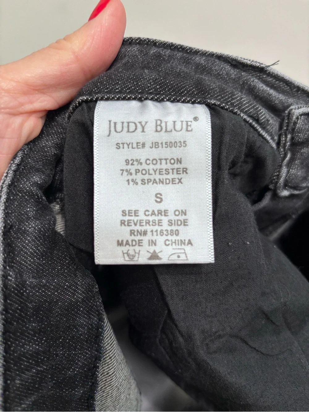 Judy Blue Washed Black Distressed Denim Shorts